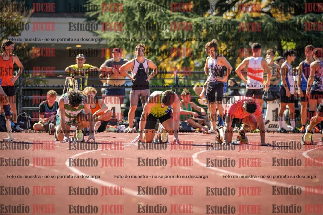 Fotos de los 100 m llanos de varones