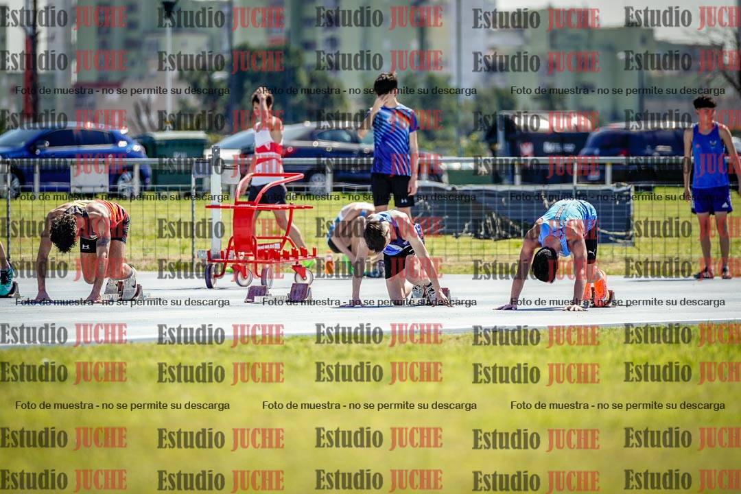 Fotos de los 100 m llanos de varones