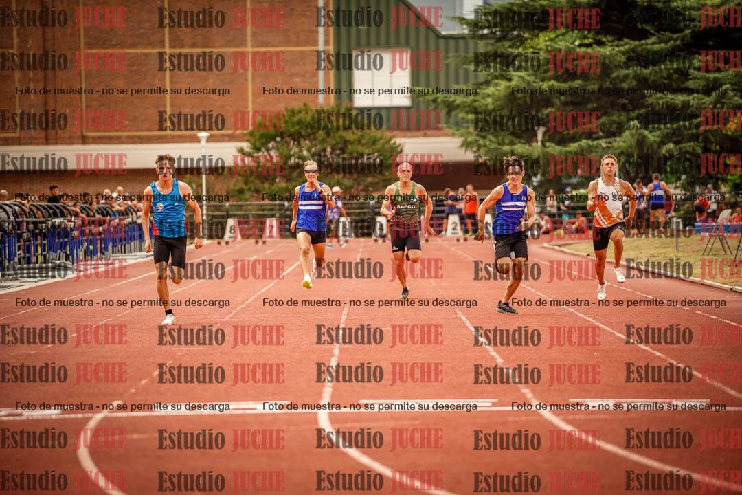 Fotos de los 100 m llanos de varones
