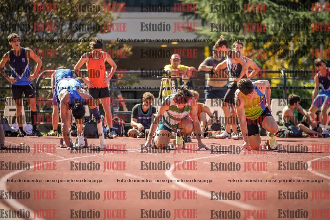 Fotos de los 100 m llanos de varones