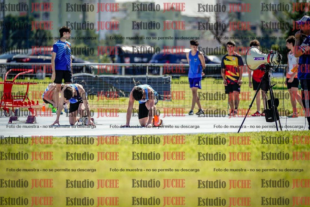 Fotos de los 100 m llanos de varones
