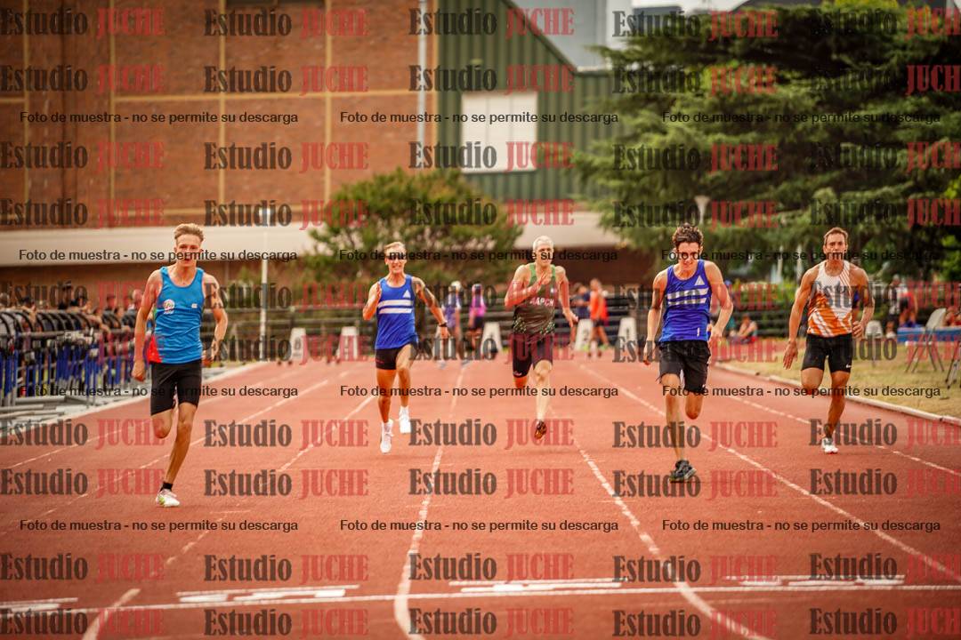 Fotos de los 100 m llanos de varones