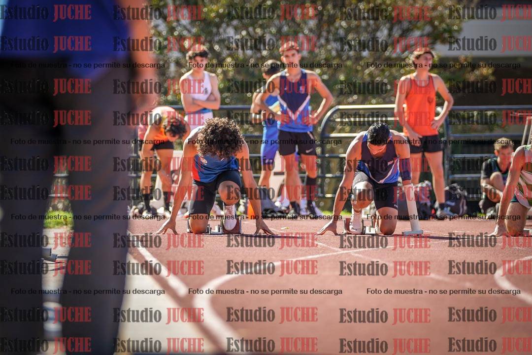 Fotos de los 100 m llanos de varones