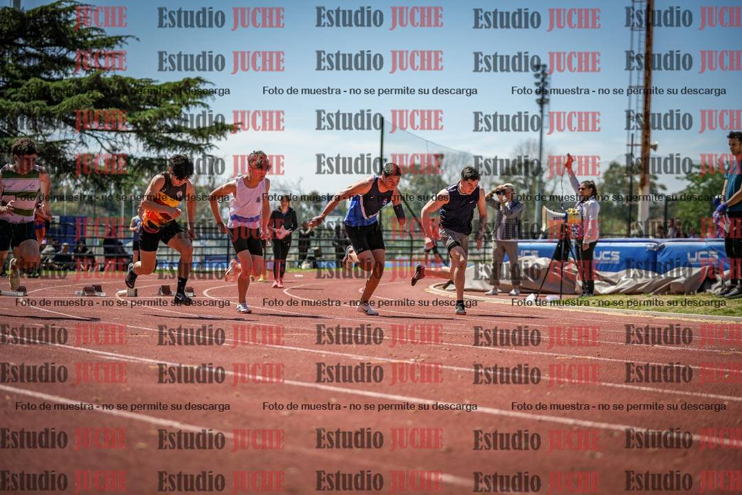 Fotos de los 100 m llanos de varones