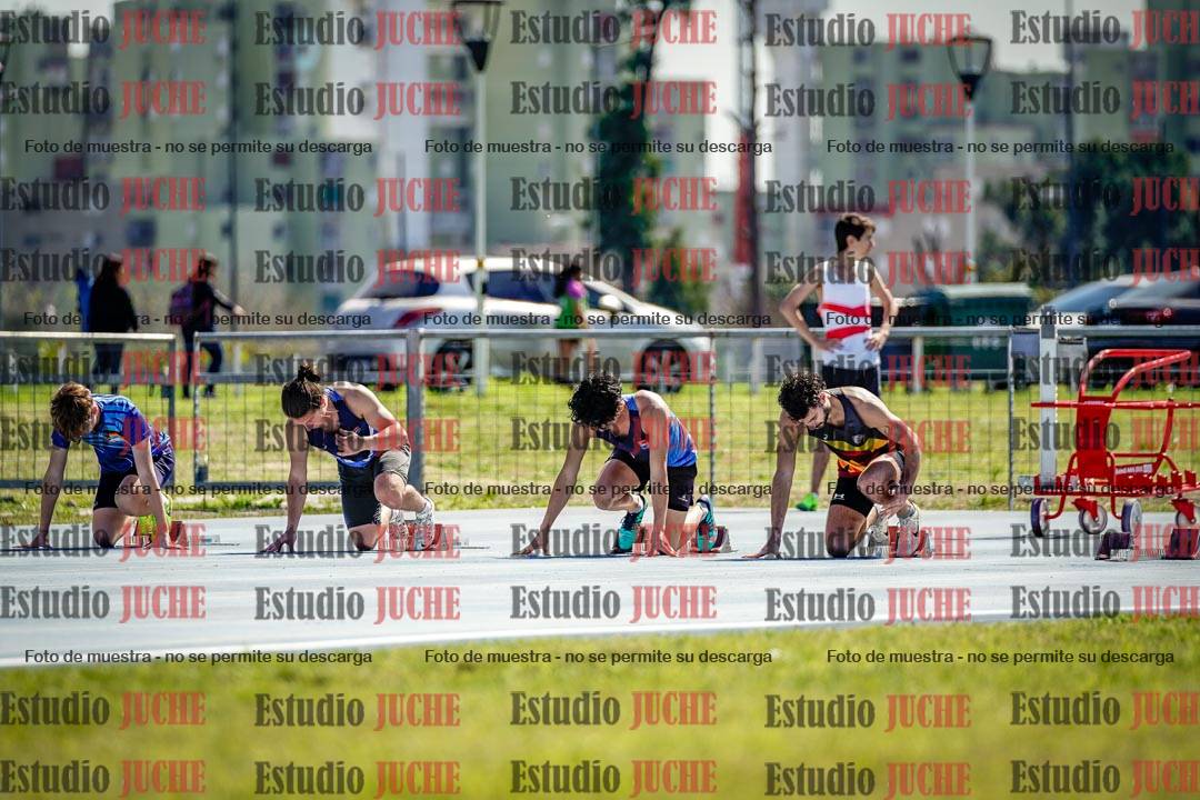Fotos de los 100 m llanos de varones