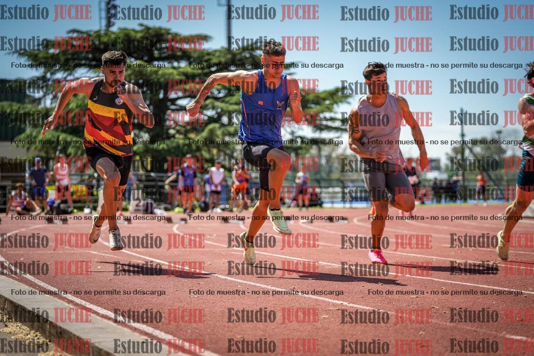 Fotos de los 100 m llanos de varones