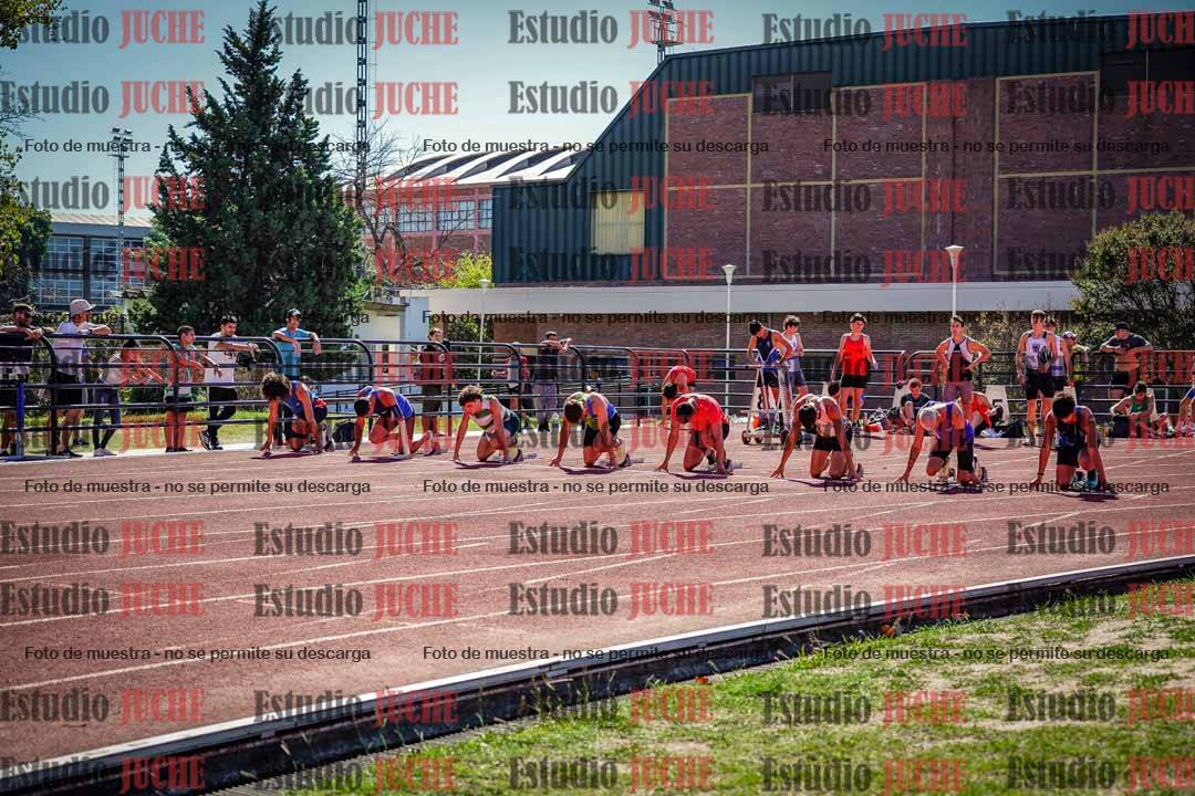 Fotos de los 100 m llanos de varones