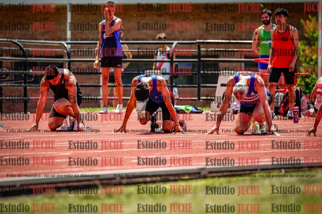 Fotos de los 100 m llanos de varones