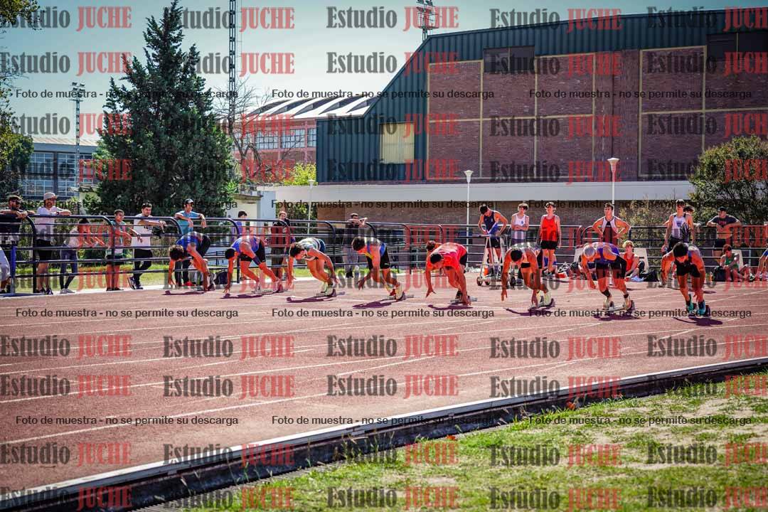 Fotos de los 100 m llanos de varones