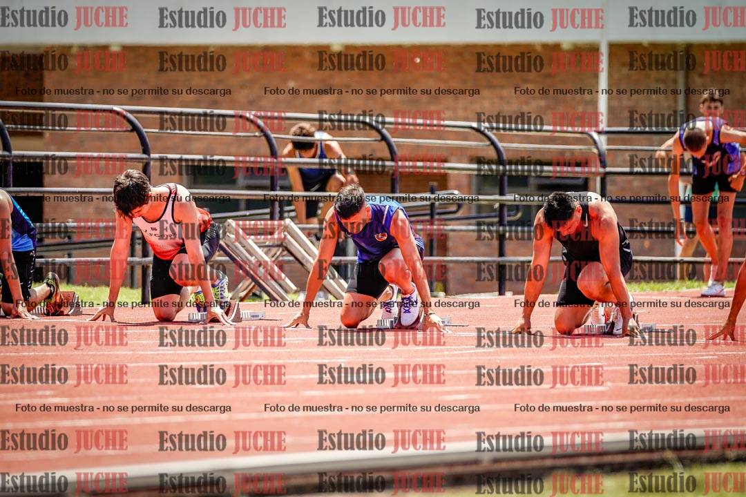 Fotos de los 100 m llanos de varones