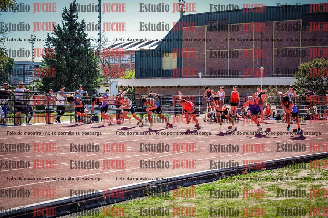 Fotos de los 100 m llanos de varones