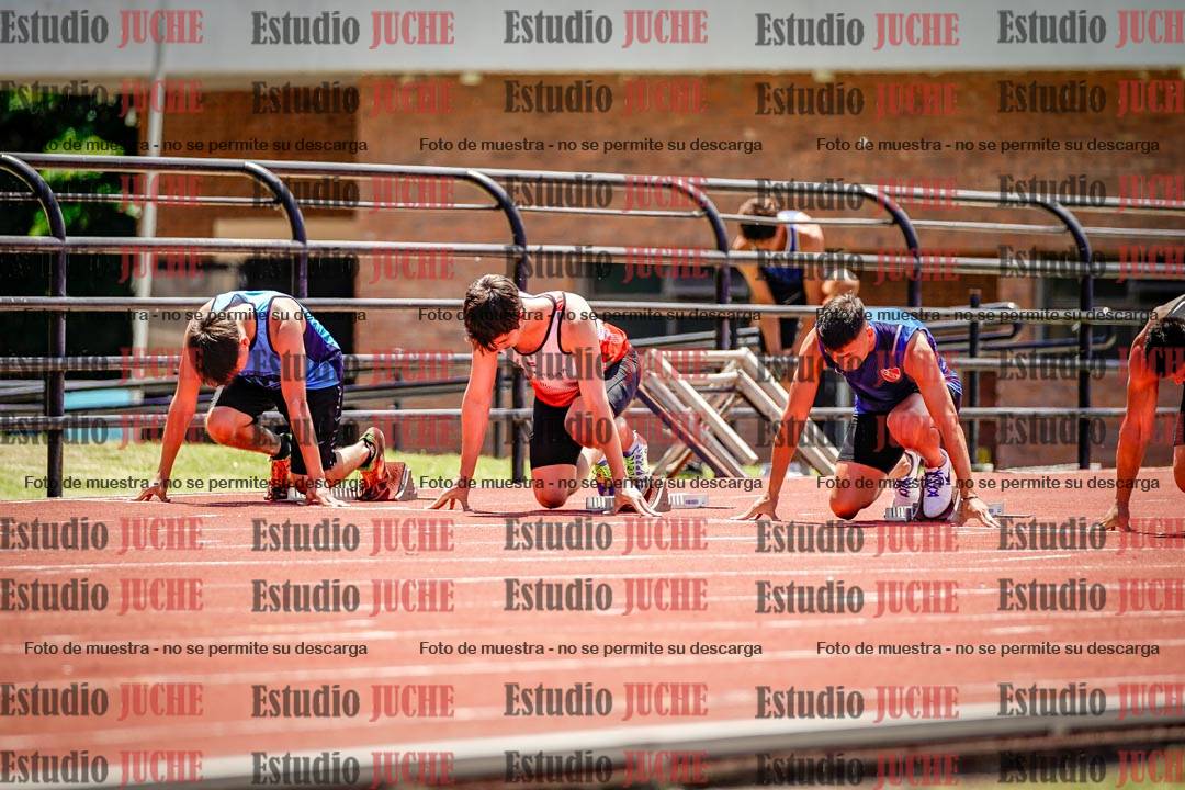 Fotos de los 100 m llanos de varones