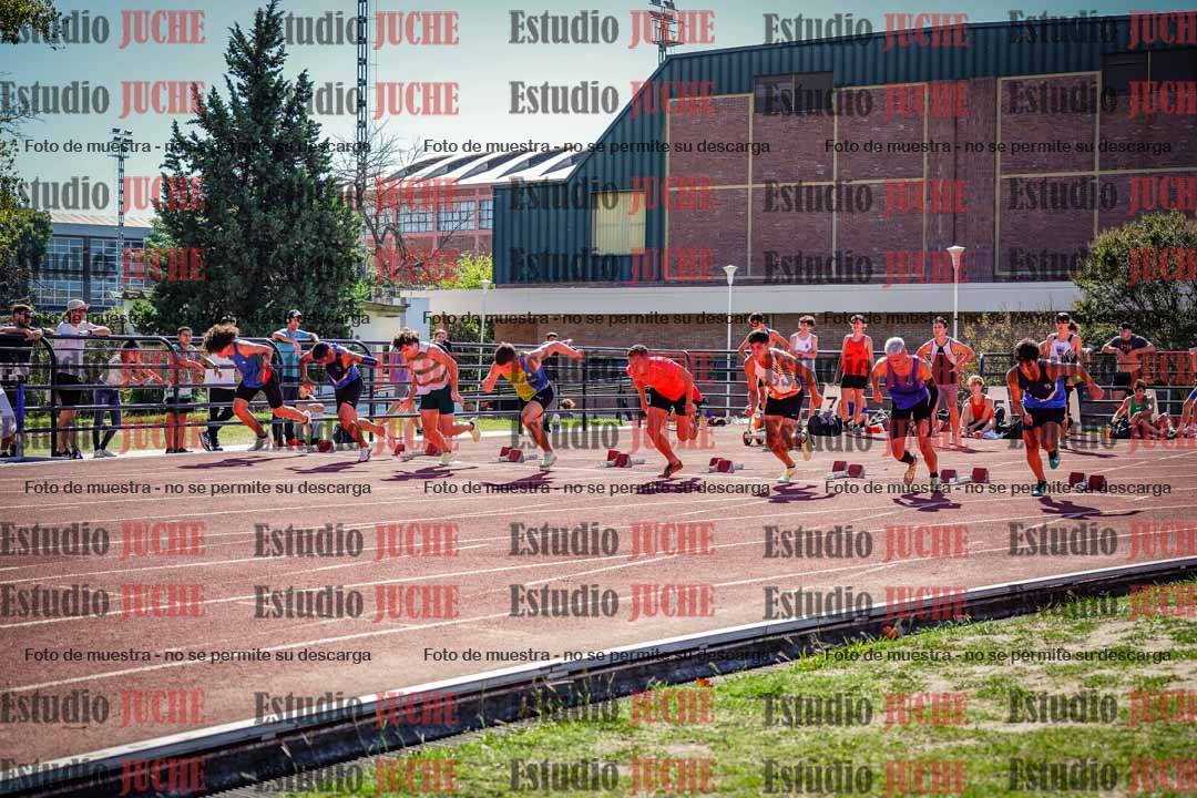 Fotos de los 100 m llanos de varones
