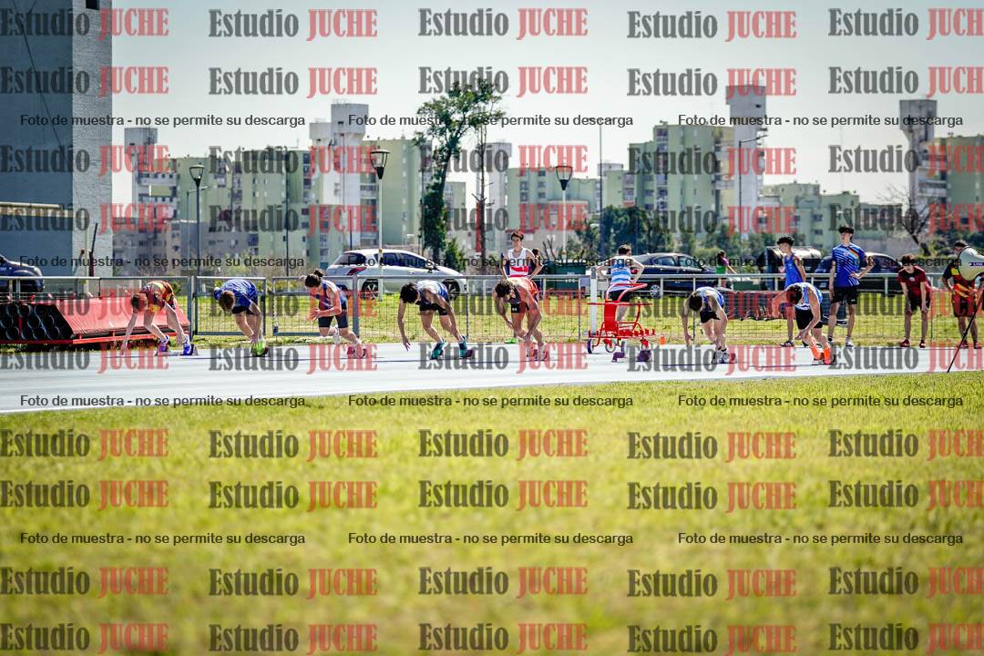 Fotos de los 100 m llanos de varones