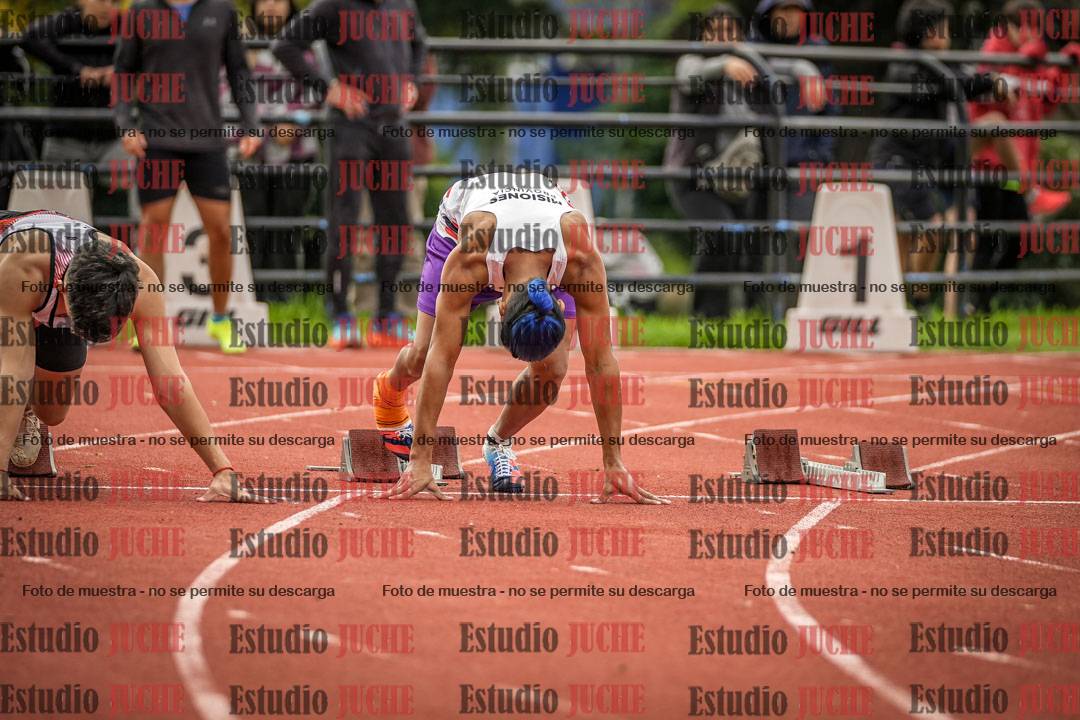 Fotos de los 100 m llanos de varones