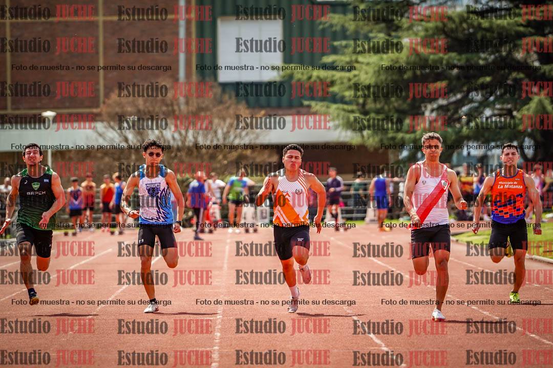 Fotos de los 100 m de varones