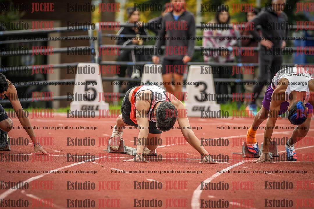 Fotos de los 100 m llanos de varones