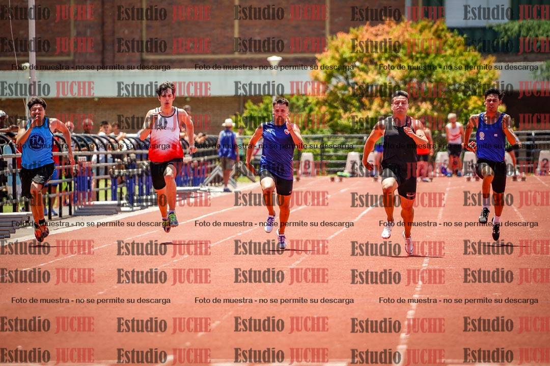 Fotos de los 100 m llanos de varones