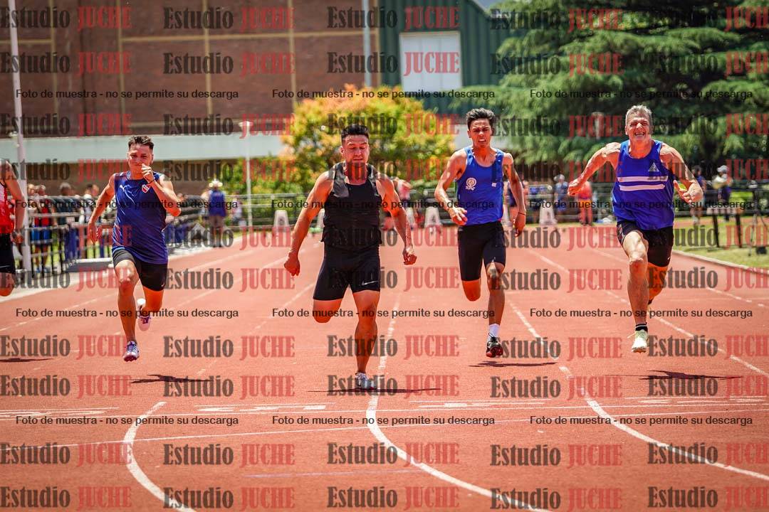 Fotos de los 100 m llanos de varones