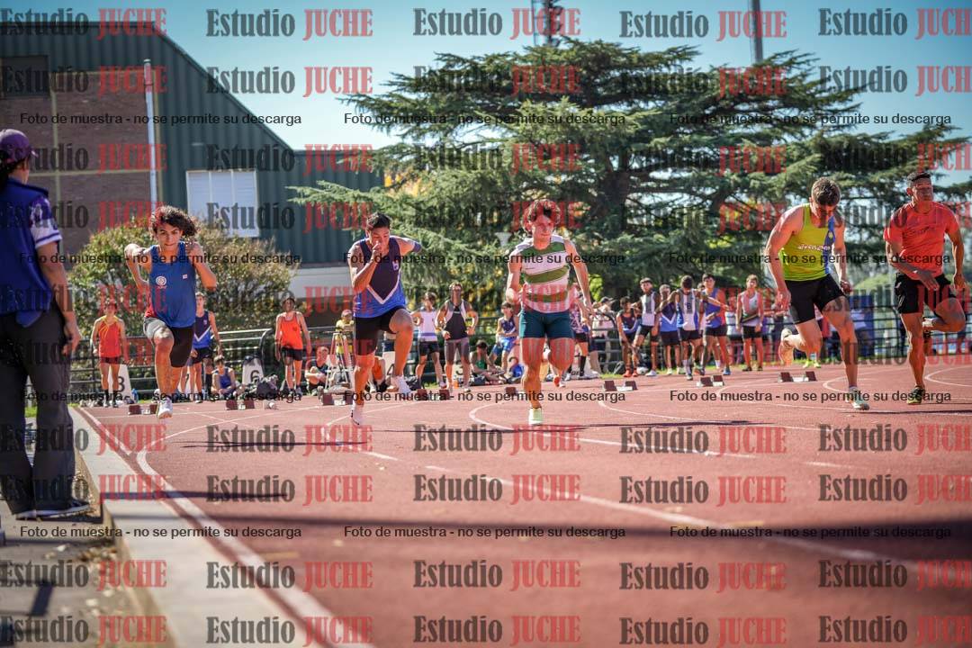 Fotos de los 100 m llanos de varones