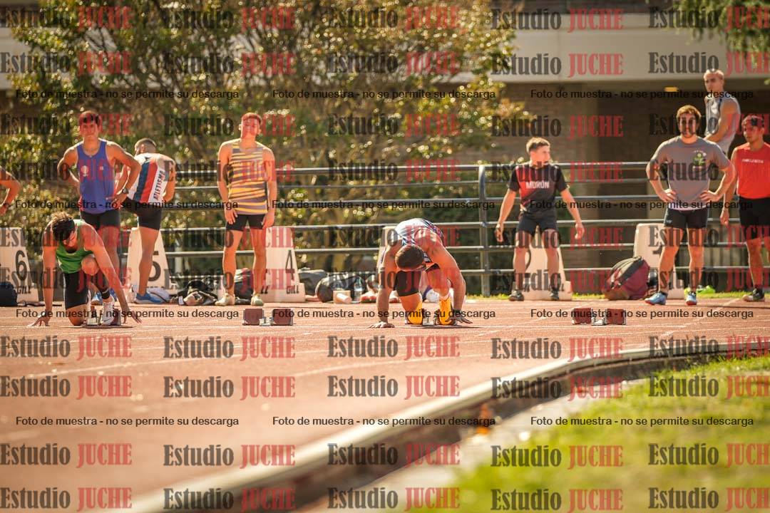Fotos de los 100 m llanos de varones
