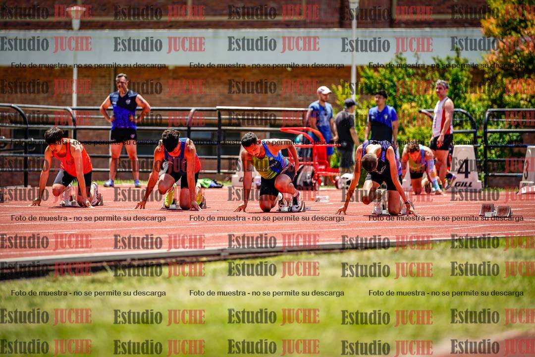 Fotos de los 100 m llanos de varones