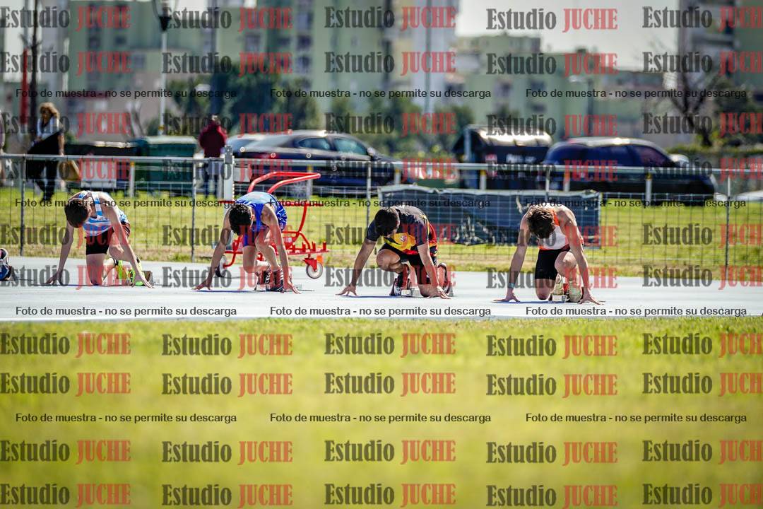 Fotos de los 100 m llanos de varones
