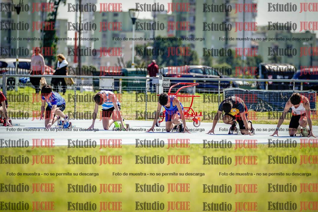Fotos de los 100 m llanos de varones