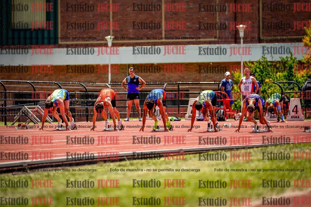 Fotos de los 100 m llanos de varones