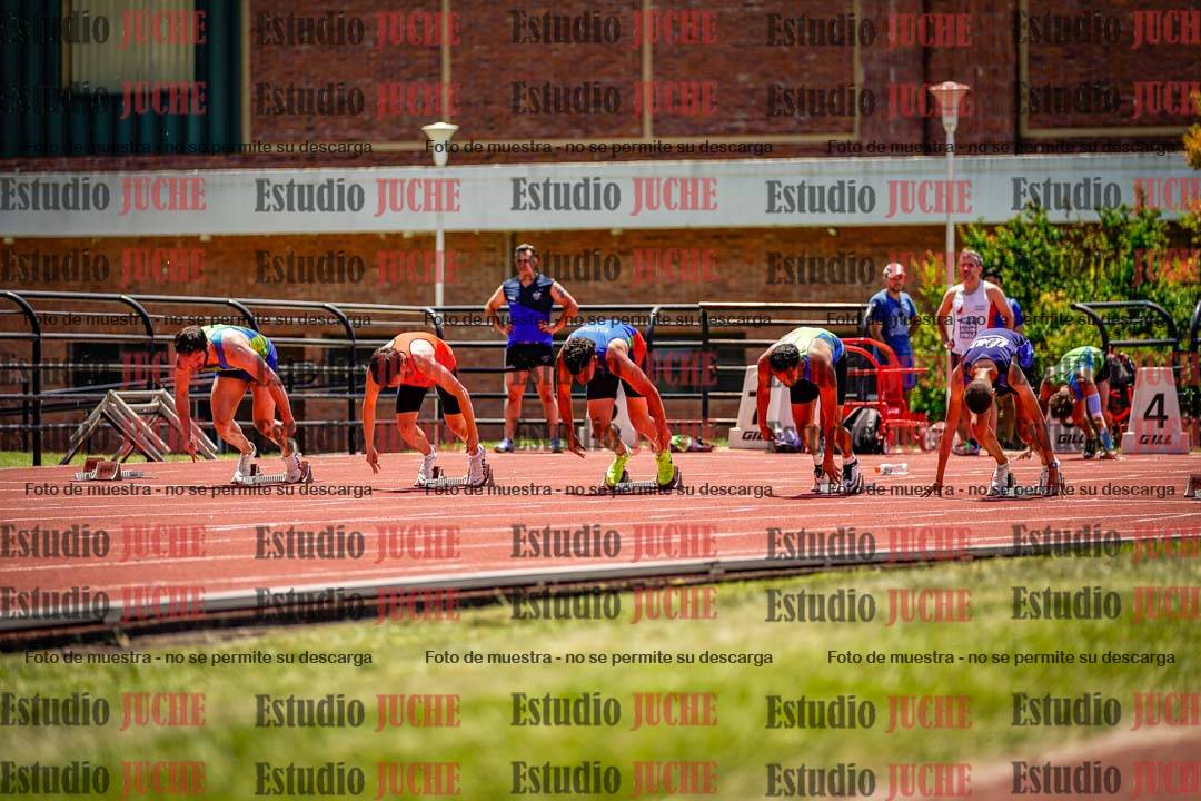 Fotos de los 100 m llanos de varones