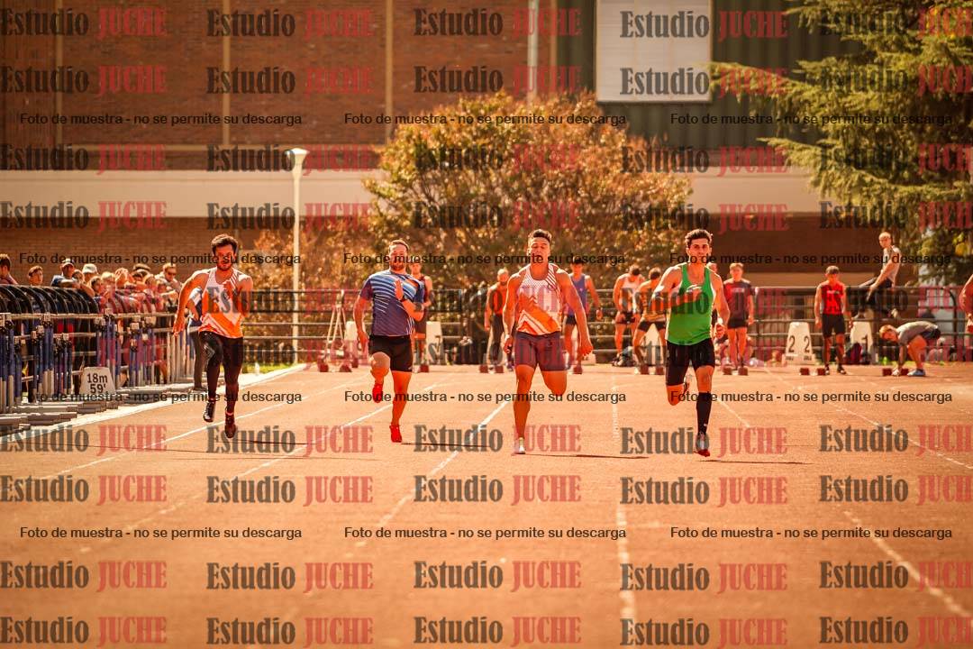 Fotos de los 100 m llanos de varones