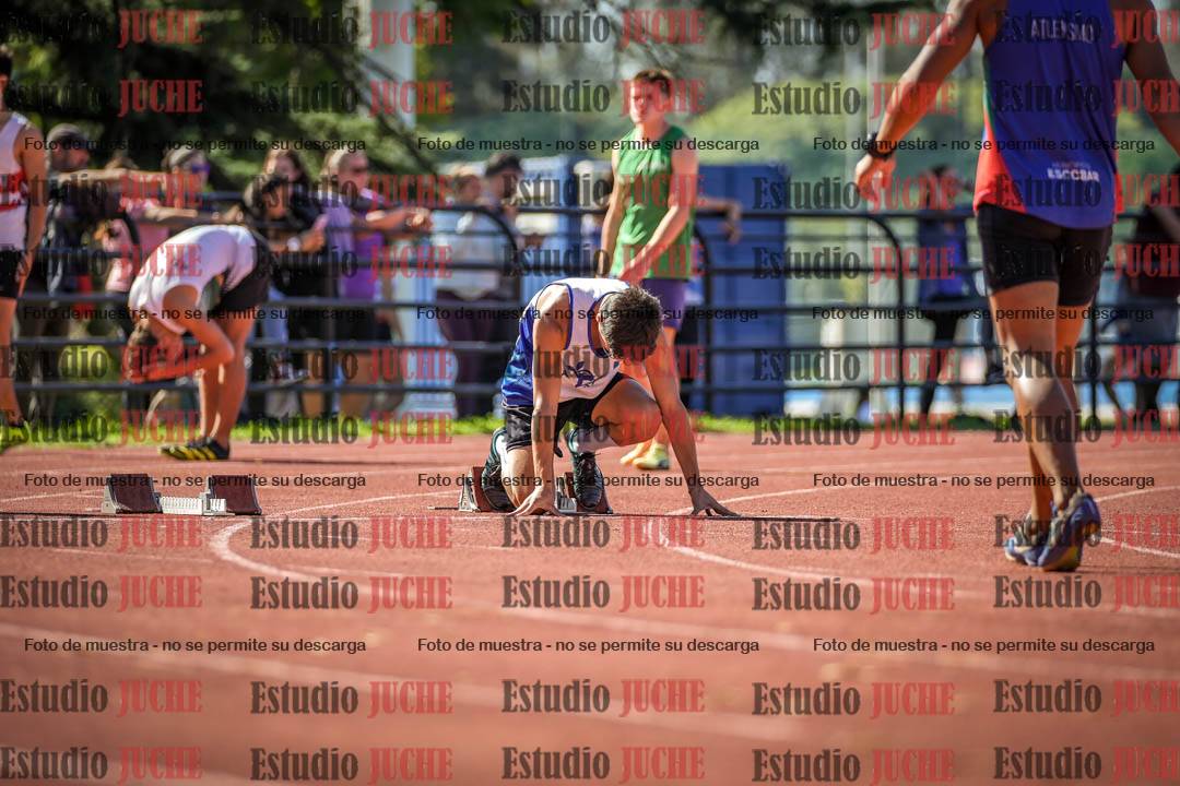 Fotos de los 100 m llanos de varones