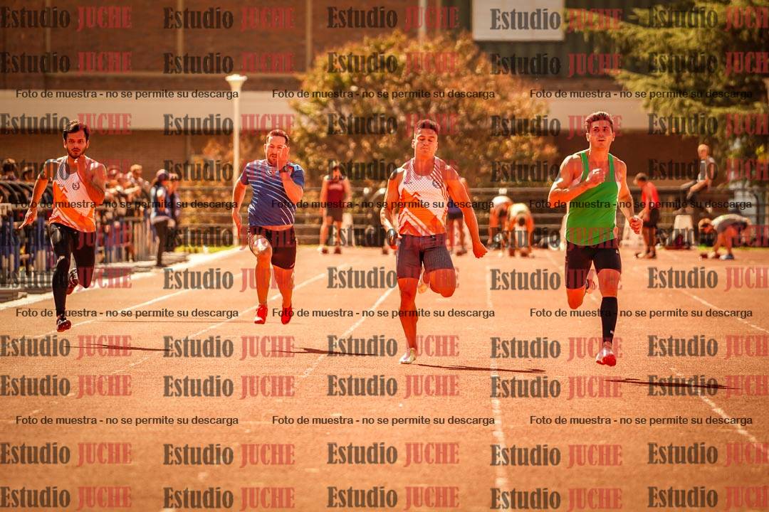Fotos de los 100 m llanos de varones