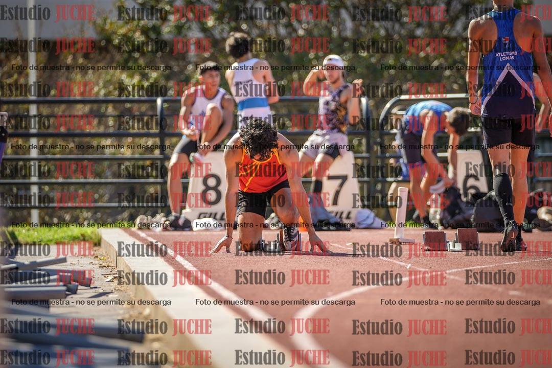 Fotos de los 100 m llanos de varones