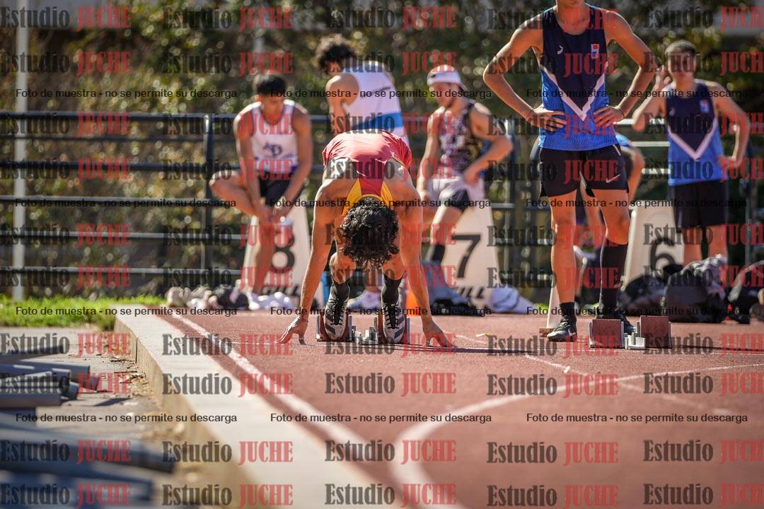 Fotos de los 100 m llanos de varones