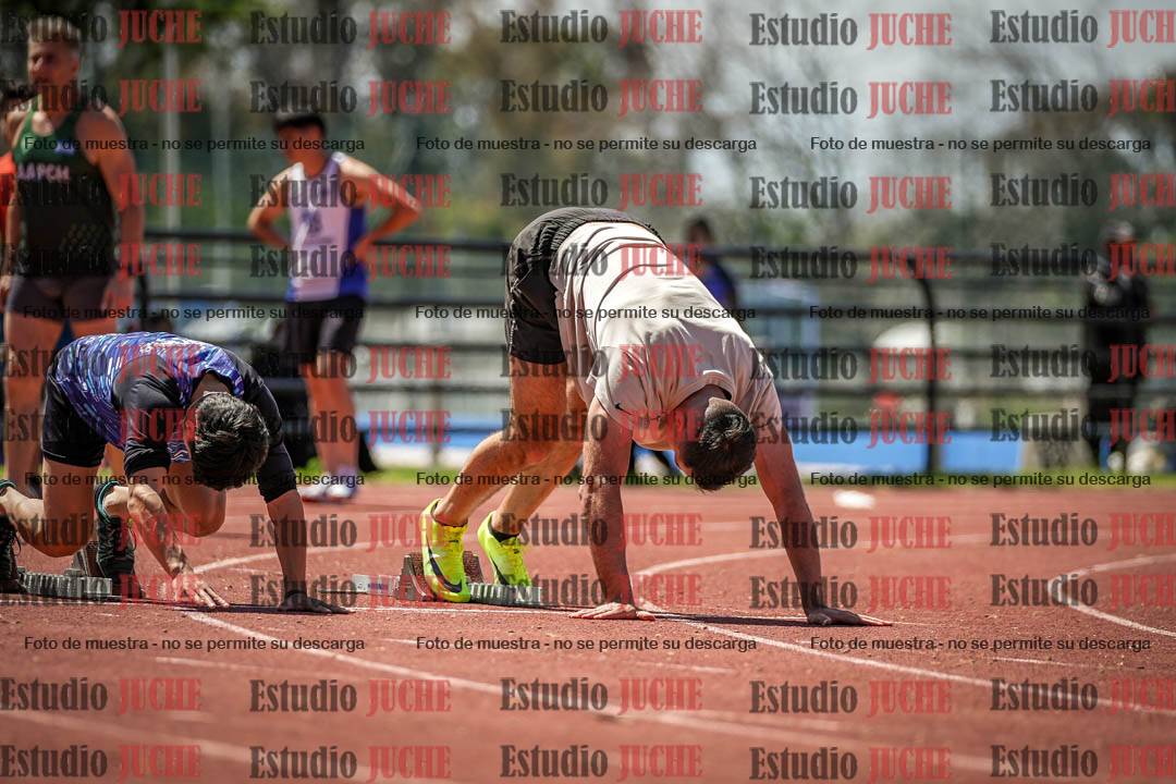 Fotos de los 100 m llanos de varones