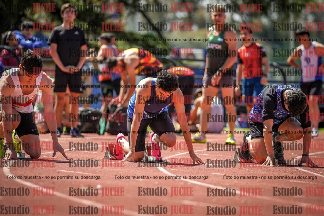 Fotos de los 100 m llanos de varones