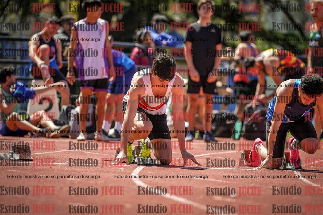 Fotos de los 100 m llanos de varones
