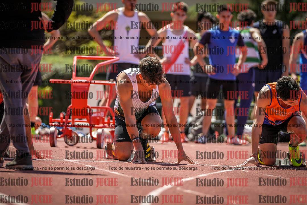 Fotos de los 100 m llanos de varones