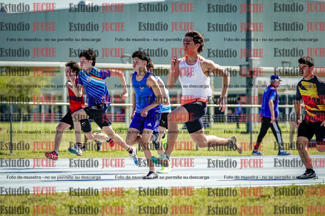 Fotos de los 100 m llanos de varones