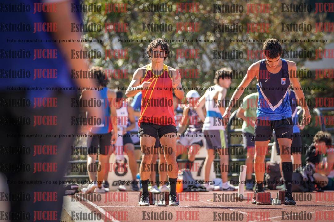 Fotos de los 100 m llanos de varones