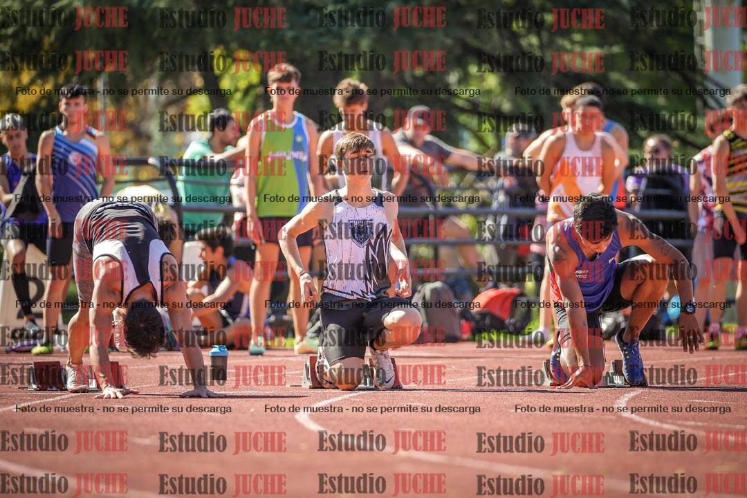 Fotos de los 100 m llanos de varones