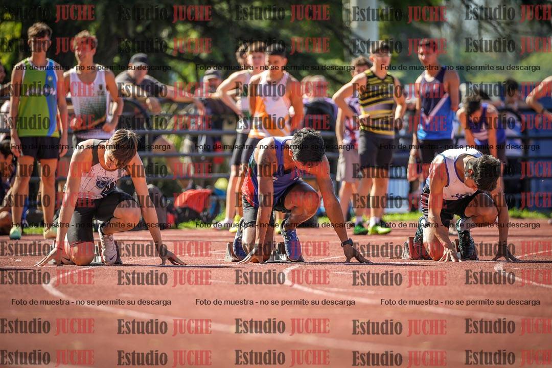Fotos de los 100 m llanos de varones