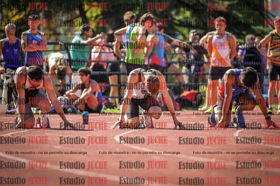 Fotos de los 100 m llanos de varones