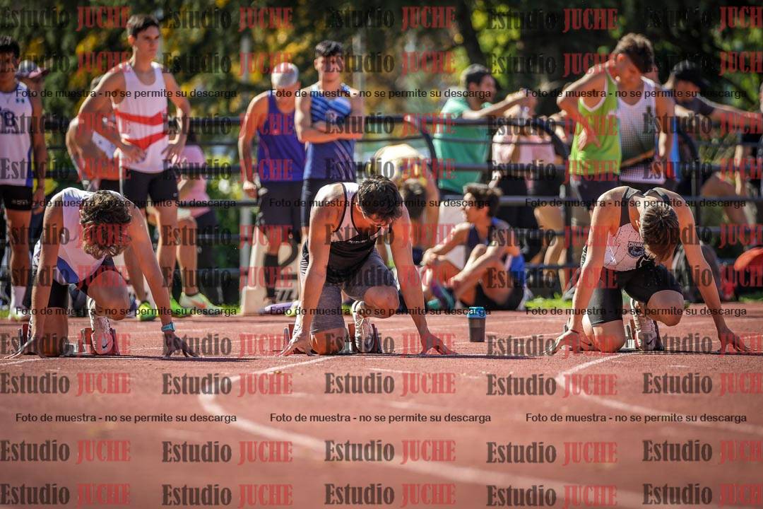 Fotos de los 100 m llanos de varones