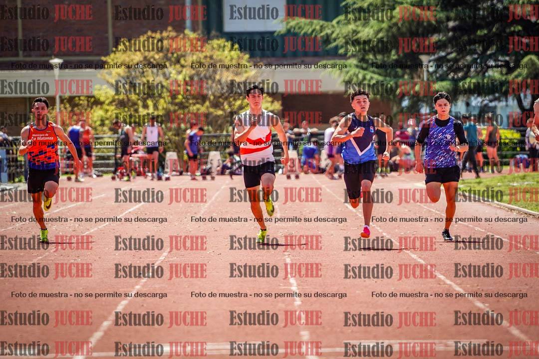 Fotos de los 100 m llanos de varones
