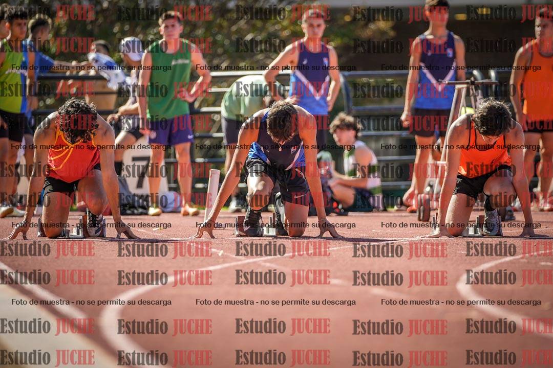 Fotos de los 100 m llanos de varones