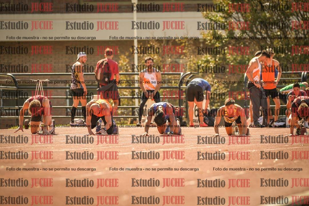 Fotos de los 100 m llanos de varones