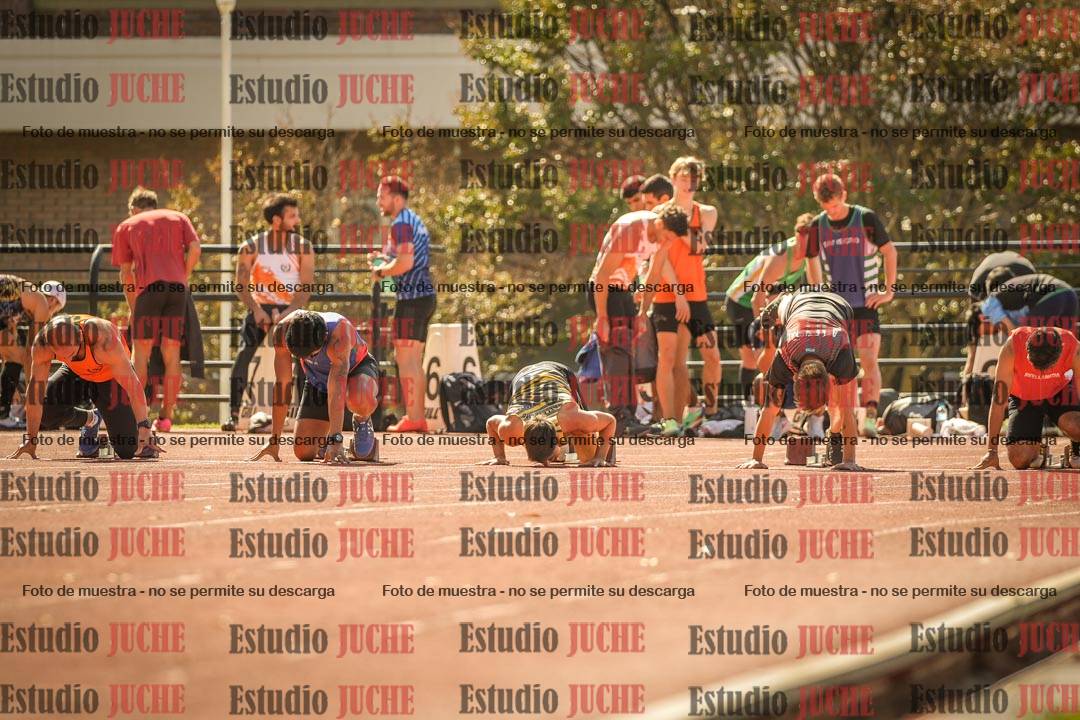 Fotos de los 100 m llanos de varones