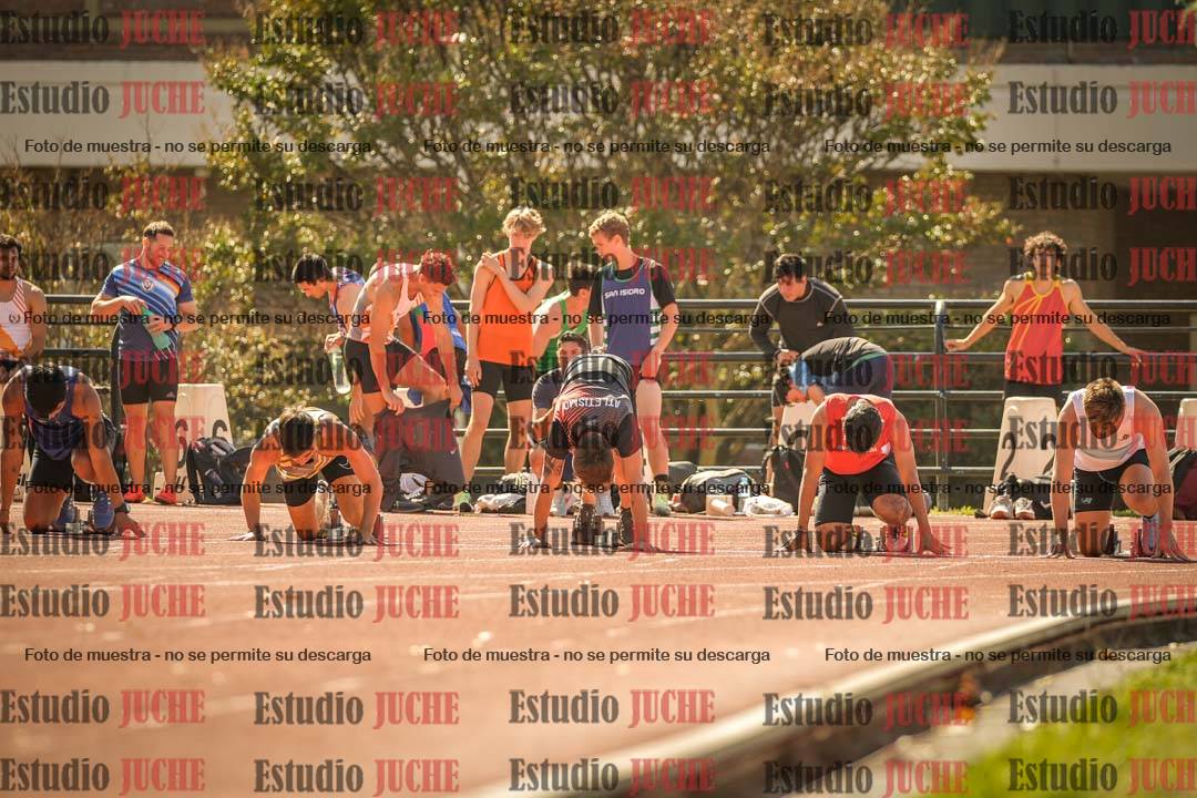 Fotos de los 100 m llanos de varones